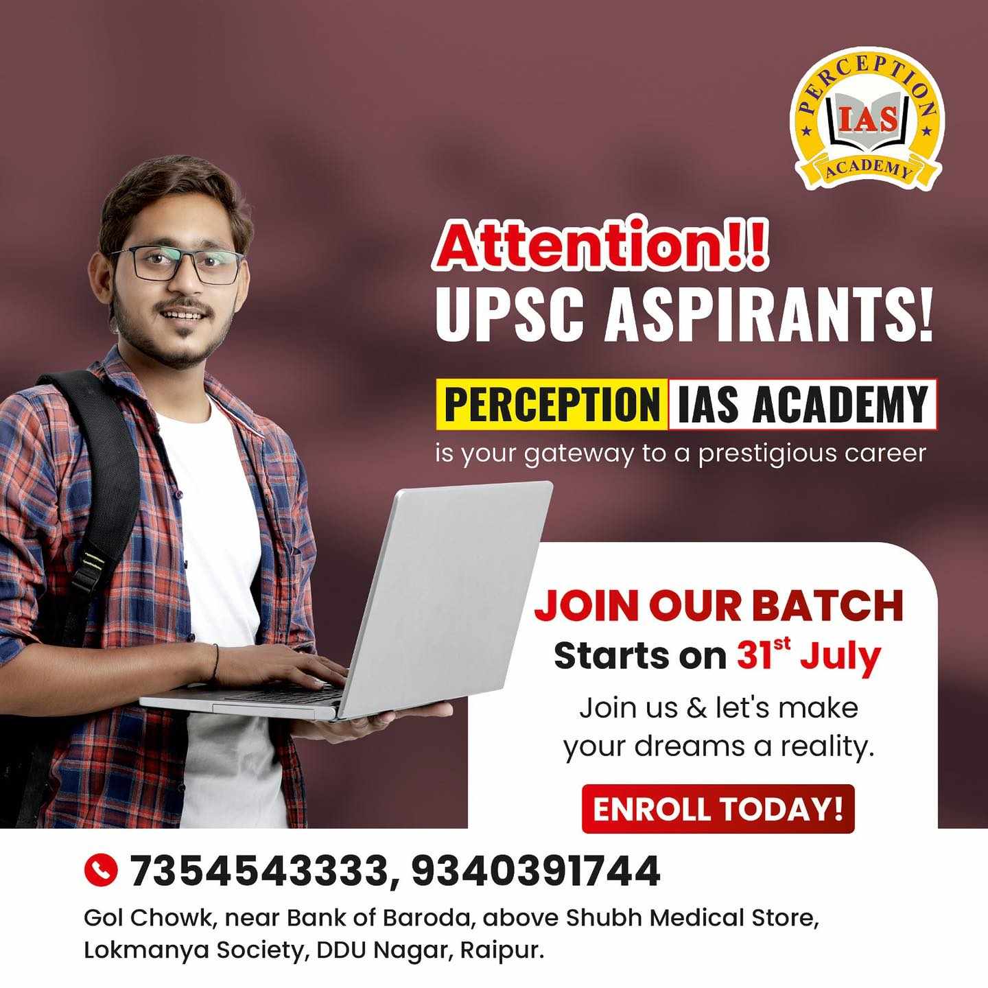 Perception IAS Academy Bilaspur - New Batch 2024, Fees, Offers, Reviews ...