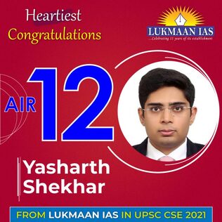 Lukmaan IAS Academy Delhi Topper Student 4 Photo