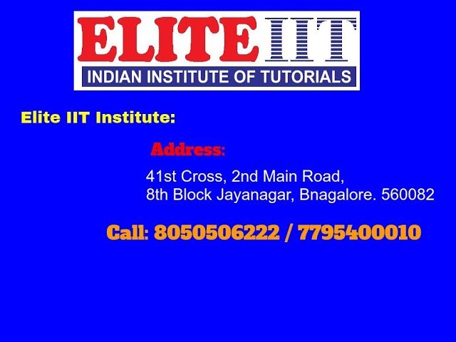 Elite IIT IAS Academy Malleshwaram Bangalore Feature Video Thumb