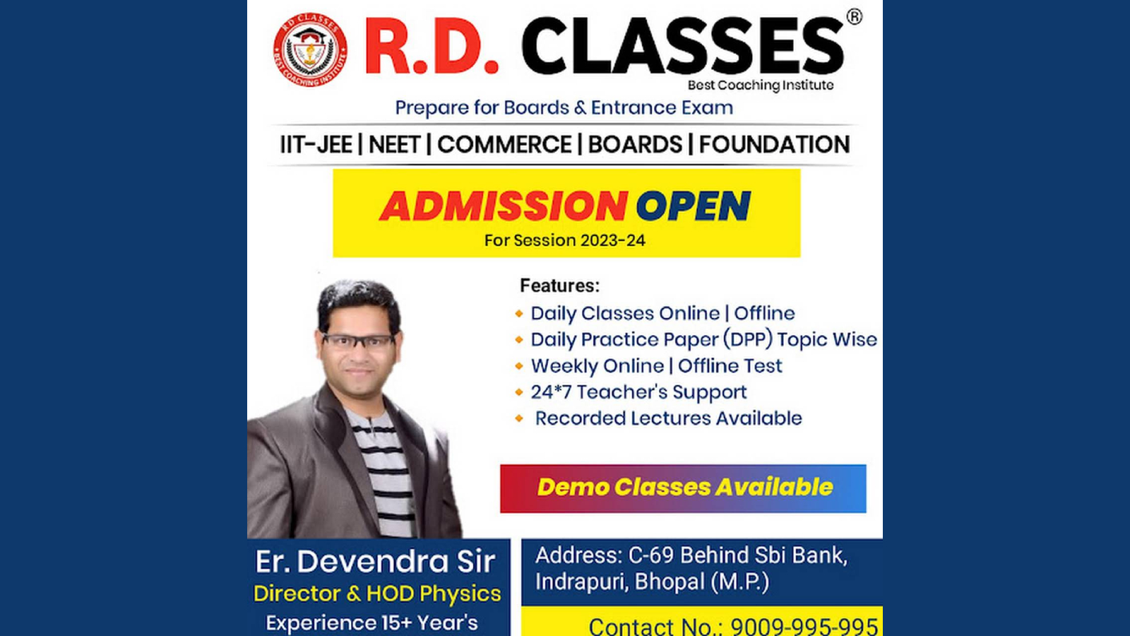 R D Classes IAS Academy Bhopal Hero Slider - 2